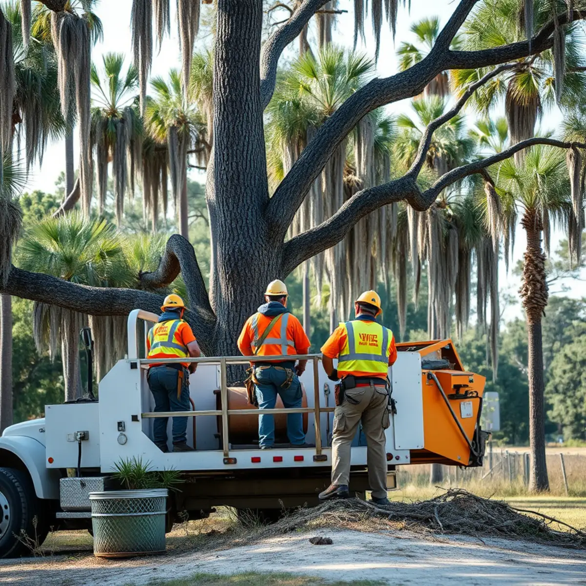 Tree service crew working in Kingsland, GA