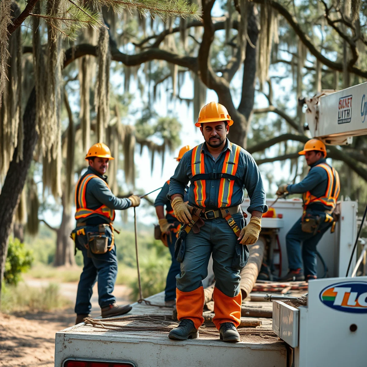 Tree service crew working in Metter, GA