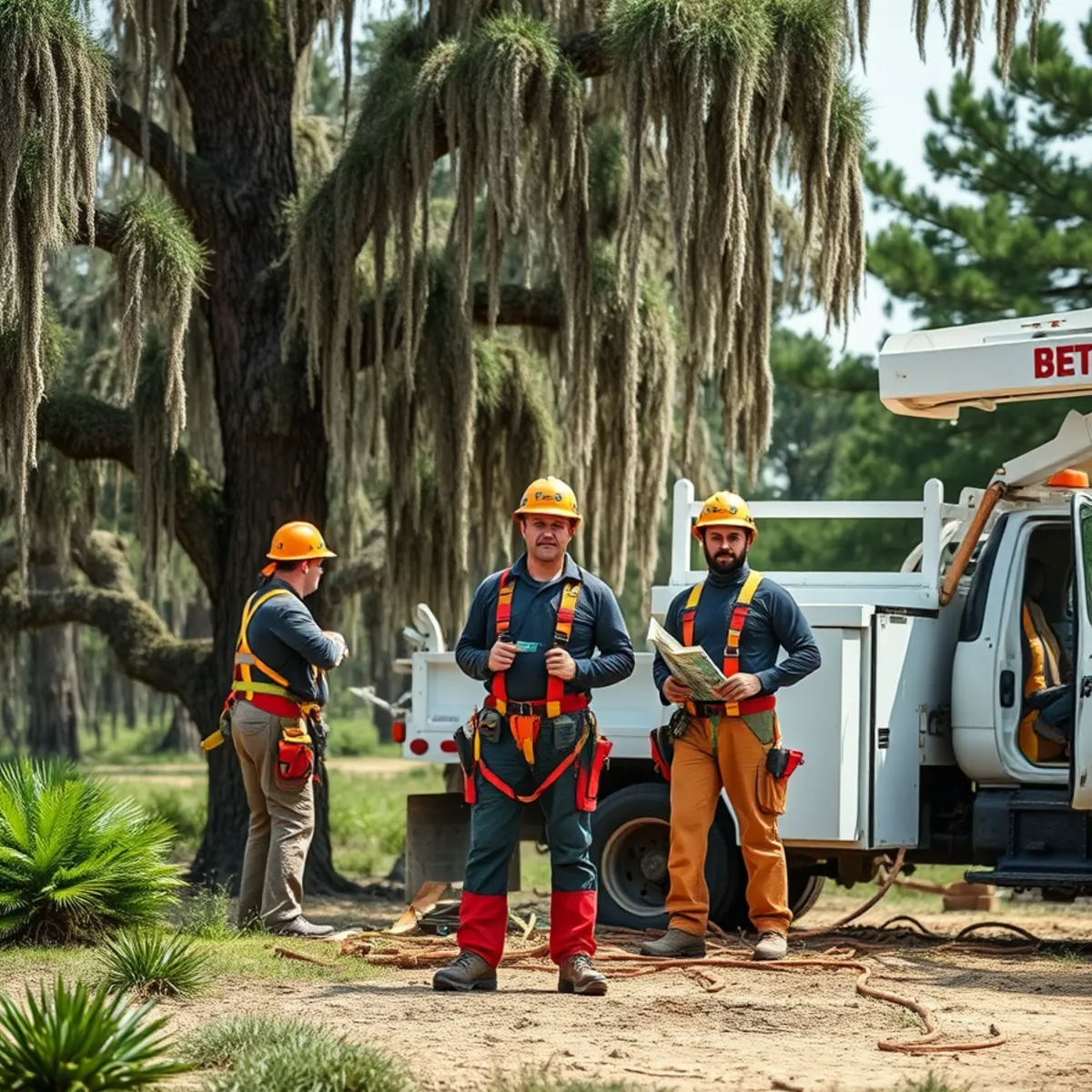 Tree service crew working in Pembroke, GA