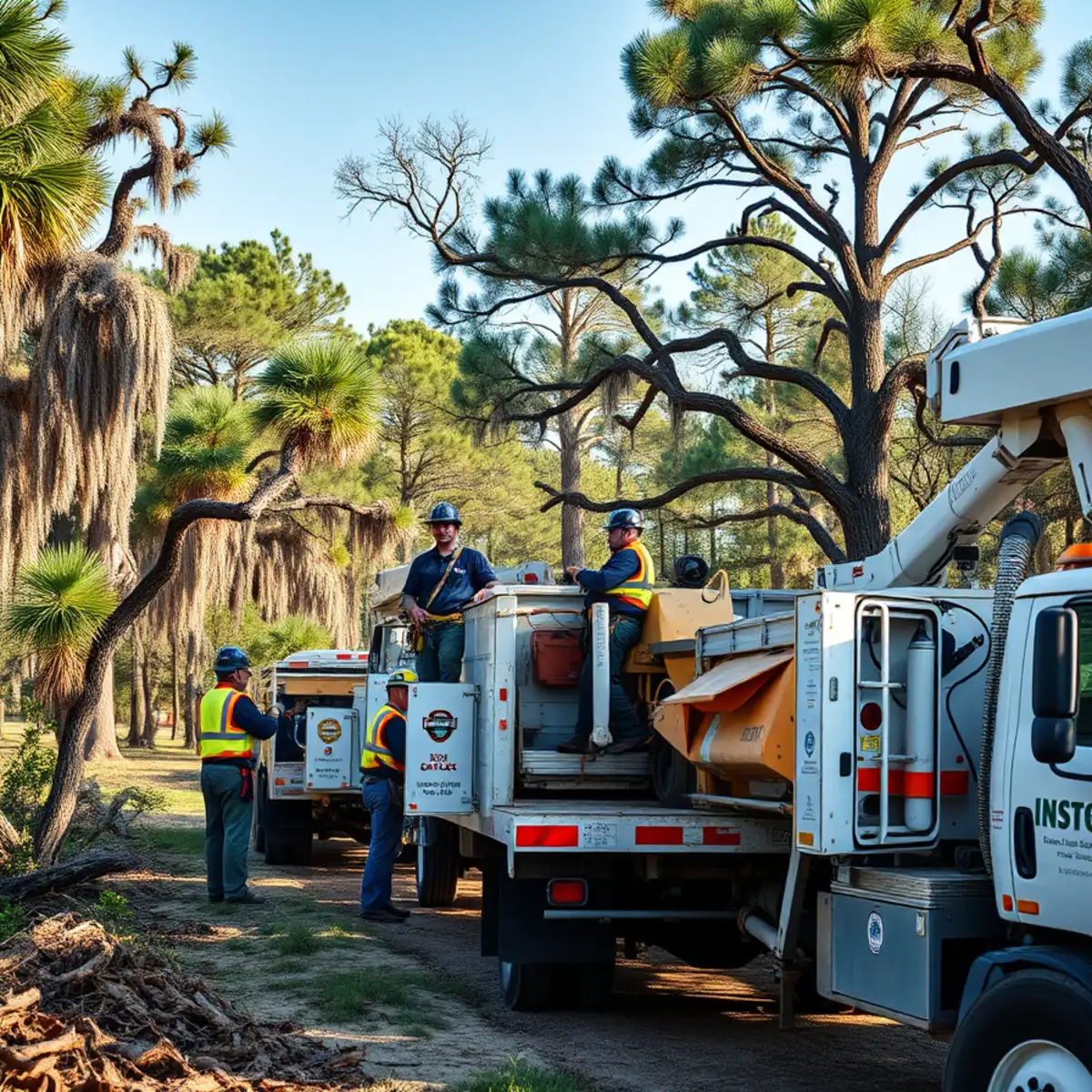 Tree service crew working in Pooler, GA