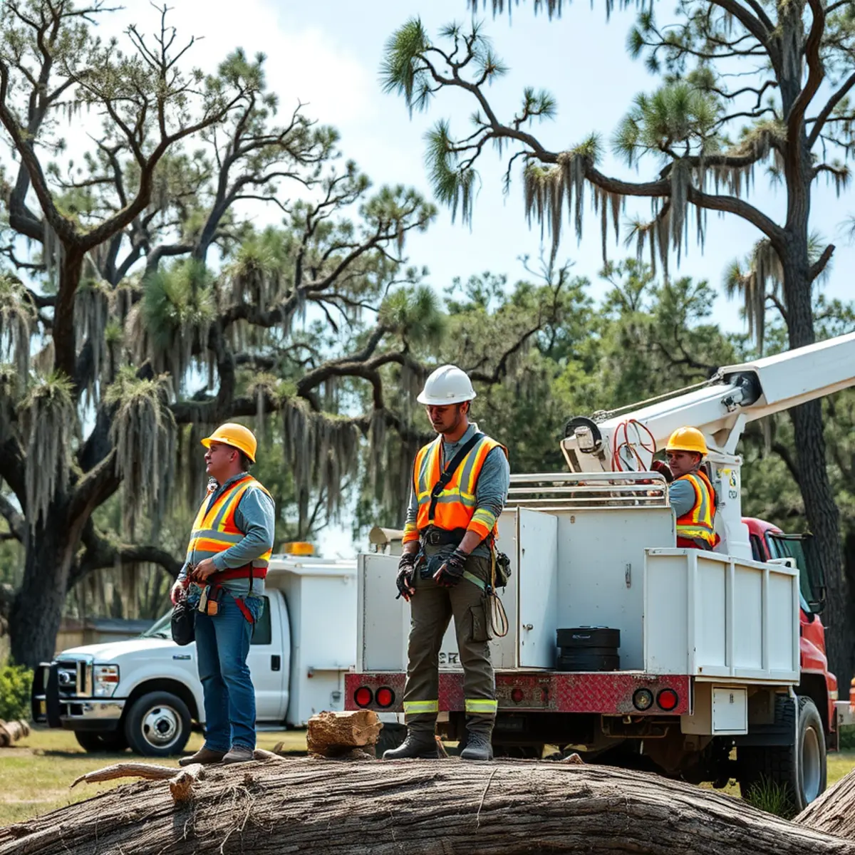 Tree service crew working in Register, GA